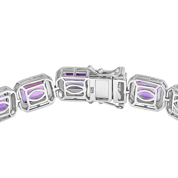 Zeitlose Art Kollektion - AA Rose De France Amethyst Armband, ca. 19 cm 925 Silber rhodiniert ca. 25.12 ct image number 4