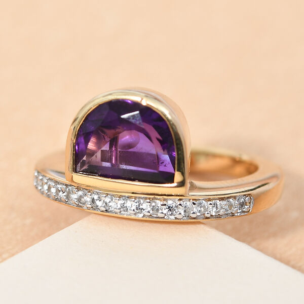Afrikanischer Amethyst und Zirkon-Ring - 2,16 ct. image number 2