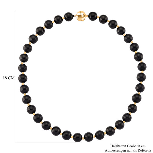 Shungit Halskette ca. 50 cm 925 Silber vergoldet ca. 412.50 ct image number 6
