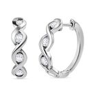 Moissanit Ohrringe 925 Silber platiniert ca. 0,72 ct.