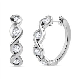 Moissanit Ohrringe, ca. 0,72 ct.