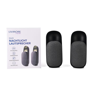 5IN1 Natural Sound + Bluetooth Speaker +Night light +Human sensor and Remote Control Specification 1.Speaker Output: 15W, 66MM 2.Battery: 2400mAh LI-ion Battery, 3.7V 3.Bluetooth:V5.3 4.Led Lights: 9PCS(Warm) Item size: 110X92X250MM Function 1.Bluetooth