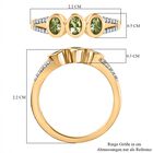 AA Calabar-Turmalin, Weißer Zirkon Ring, 925 Silber Gelbgold Vermeil (Größe 20.00) ca. 0.58 ct image number 6