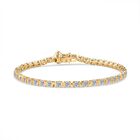 D joy Moissanit Armband ca. 20 cm 925 Silber 750 Gelbgold Vermeil ca. 5,46 ct.