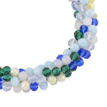 Mehrfarbiges blaues Kristall flexibles Armband