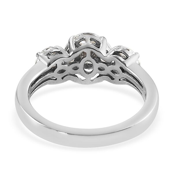 LUSTRO STELLA Hergestellt mit ZIRKONIA Ring 925 Silber Platin-&Uuml;berzug (Gr&ouml;&szlig;e 20.00) ca. 1,31 ct image number 5