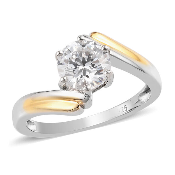 LUSTRO STELLA Hergestellt mit Feinster ZIRKONIA Ring 925 Silber Bicolor image number 4