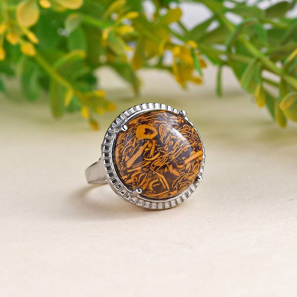 Nat&uuml;rlicher Skript Stein-Ring - 20,55 ct. image number 2