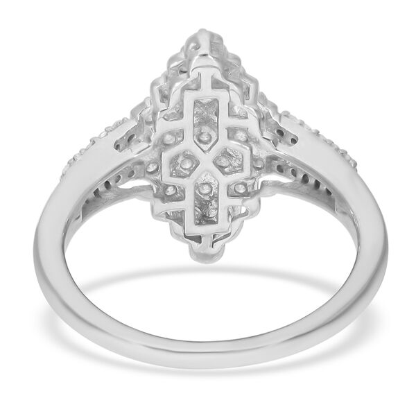 Diamant Cluster Ring 925 Silber platiniert  ca. 0,50 ct image number 5