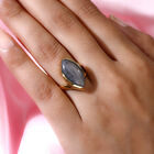 Feuer Labradorit Ring 925 Silber vergoldet (Größe 16.00) ca. 8,14 ct image number 2