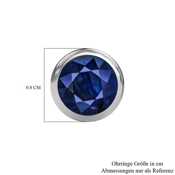 Masoala Saphir-Ohrringe, (Fissure gef&uuml;llt), 925 Silber platiniert ca. 1.51 ct image number 5