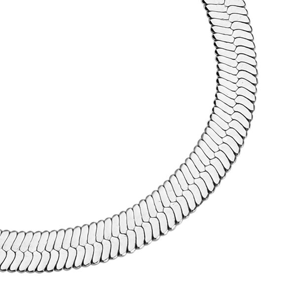 Seidiges Fischgräten-Gliederarmband, ca. 18 cm, Edelstahl ca. 7,00g image number 4