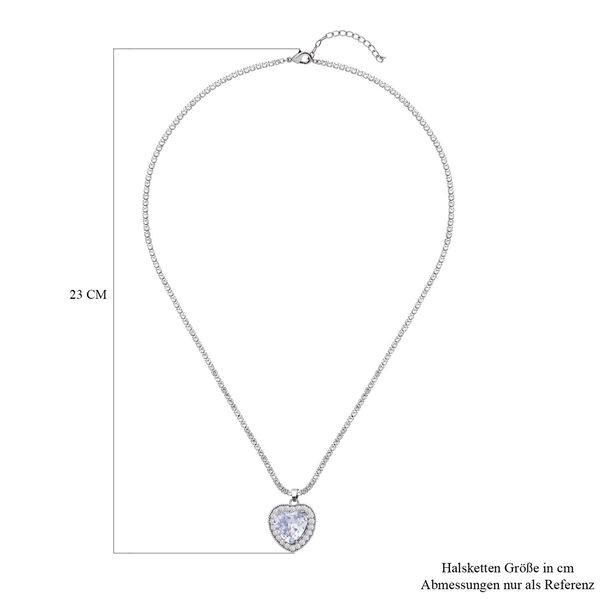 Weiße Zirkonia-Halskette, 50 cm - 13 ct. image number 4