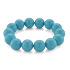 Blauer Muschelkernperle (15-17 mm) Armband flexibles (18.00-19.00 cm)