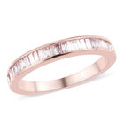 Natürlicher, rosa Diamant Half Eternity Band-Ring image number 3