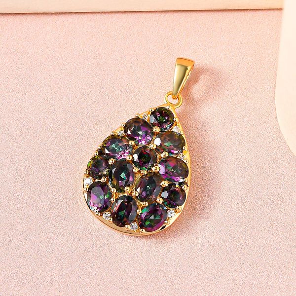 Nordlicht Mystik Topas Anh&auml;nger, ca. 5,61 ct image number 3