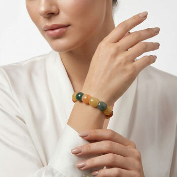 Mehrfarbiges Aventurin Armband, flexibel, a. 200.00 ct