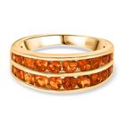 AA Salamanca Feueropal Ring, 925 Silber 750 Gelbgold Vermeil (Größe 20.00) ca. 1.21 ct