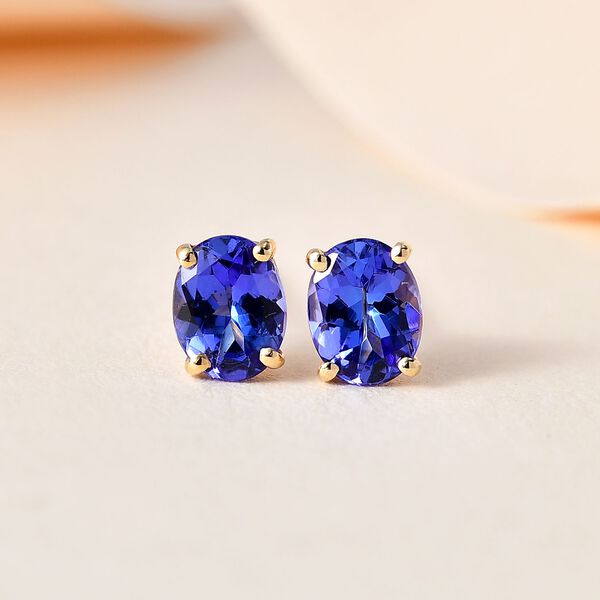 AAA Tansanit Ohrringe - 0,72 ct. image number 2