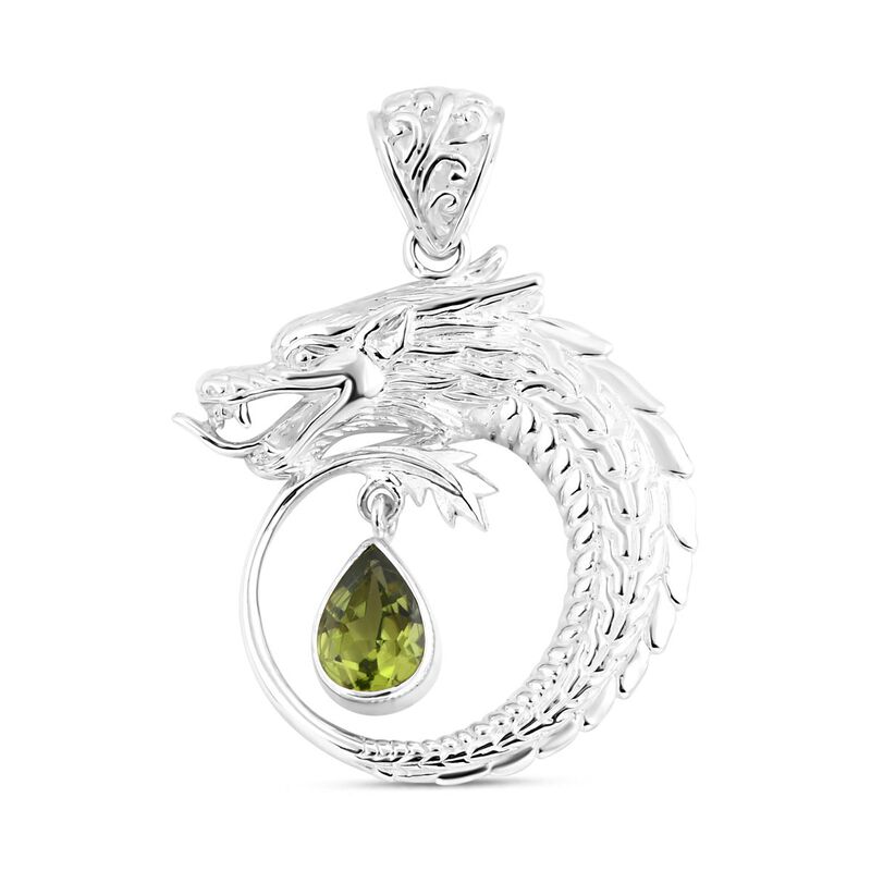 Peridot Anhänger 925 Silber ca. 1.29 ct image number 0