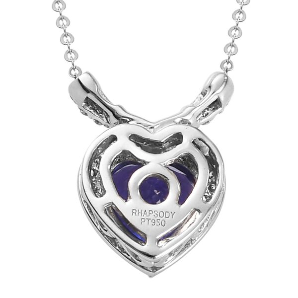 RHAPSODY AAAA Tansanit und Diamant-Anhänger mit Kette, VS E-F, 45 cm. 950 Platin ca. 2,32 ct image number 5