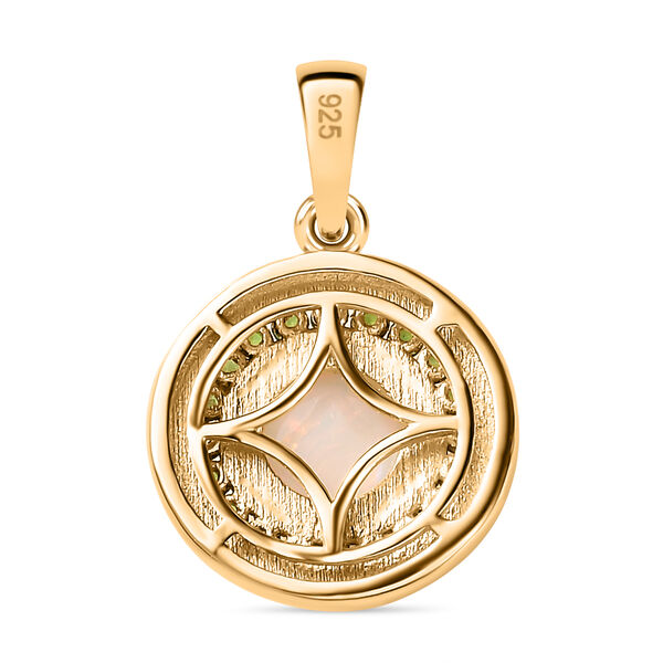 AA Natürlicher, äthiopischer Welo Opal und Chromdiopsid-Anhänger - 1,34 ct. image number 5