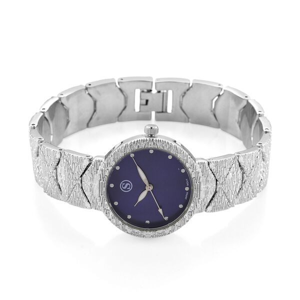 STRADA - Uhr mit japanischem PC21S Uhrwerk, blauem Sonnenschliff-Zifferblatt und Legierungsgehäuse image number 5