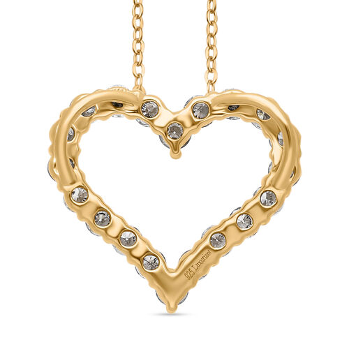 Lab Grown Diamant SI Schmuckset 925 Silber Gelbgold Vermeil ca. 0,54 ct. image number 3