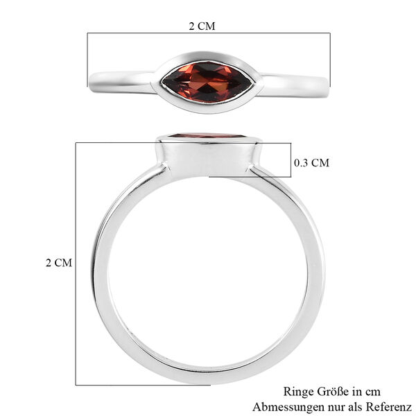 Roter Granat Solit&auml;r-Ring, 925 Silber  ca. 0,47 ct image number 7