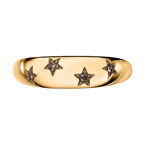 Funkelnder Champagner-Diamant-Ring