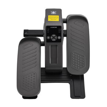 LIVMORE Original kompakter Elektro Stepper, Anti-Rutsch-Pedale, Anzeige und Fernbedienung, 47&times;42&times;23,5 cm, Schwarz