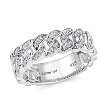LUXURIANT SI-GH Labor Diamant Ring, 925 Silber rhodiniert - 0,25 ct.