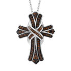 Roter Diamant P3 Anhänger 925 Silber platiniert ca. 0,50 ct.