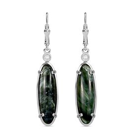 Sibirische Seraphinite und Zirkon Ohrringe - 9,37 ct.