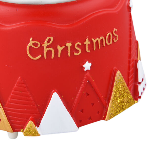 Schneekugel mit Musik und Licht, Weihnachtsmann und Rentier, Größe: 15x10 cm image number 6