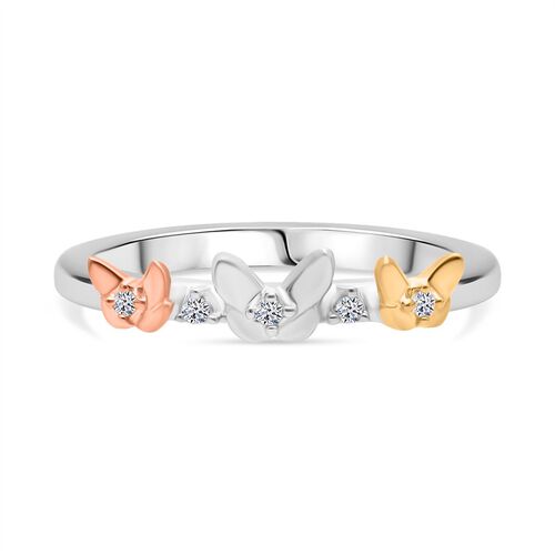 Lab Grown Diamant SI Ring 925 Silber (Größe 20.00) ca. 0,05 ct image number 0