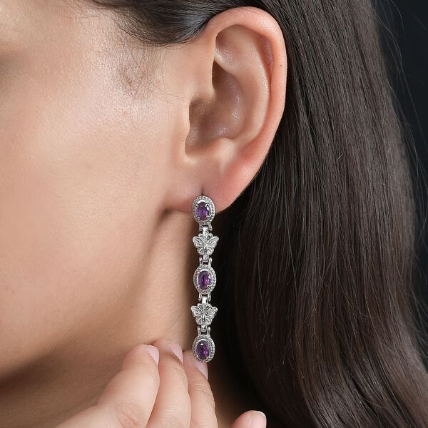 Afrikanische Amethyst Ohrringe - 2,49 ct. image number 3