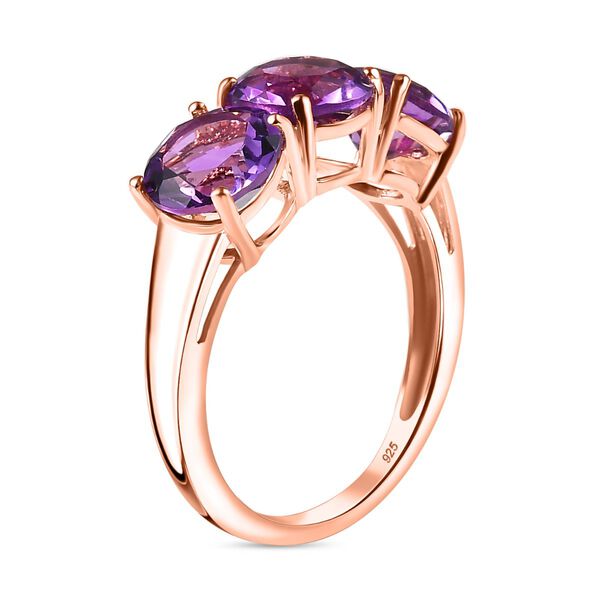 AA Rose De France Amethyst Ring 925 Silber ros&eacute;vergoldet (Gr&ouml;&szlig;e 20.00) ca. 3,96 ct image number 5