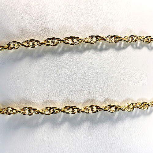Italienische Singapur-Halskette ca. 45 cm 925 Silber vergoldet ca. 7,62g image number 1