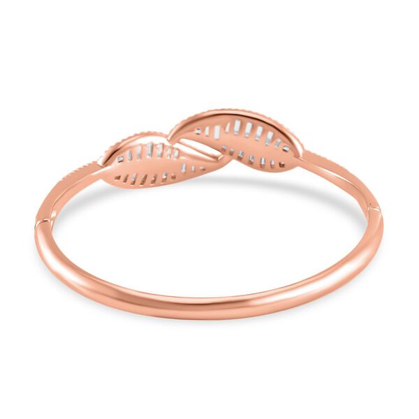 Wei&szlig;er Zirkonia-Armreif in Ros&eacute;goldton, 19 cm - 5 ct. image number 4