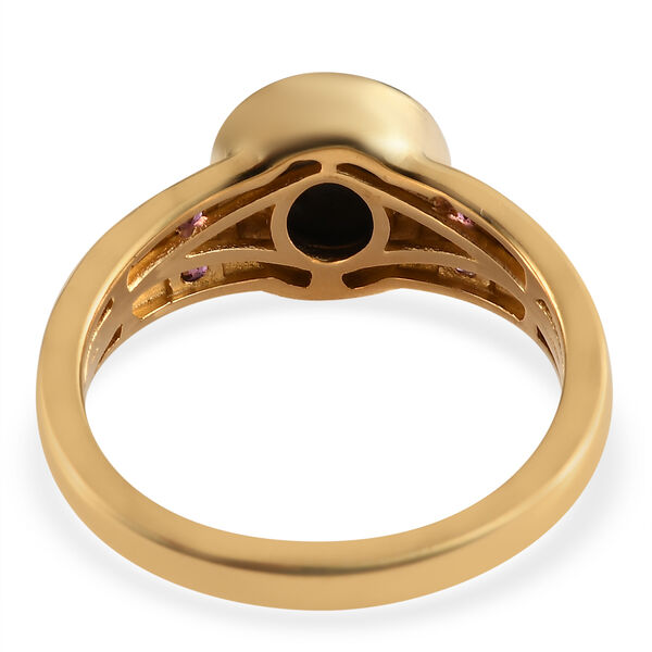 Ammolit und Rhodolith Granat Ring 925 Silber Gelbgold Vermeil  ca. 1,31 ct image number 6