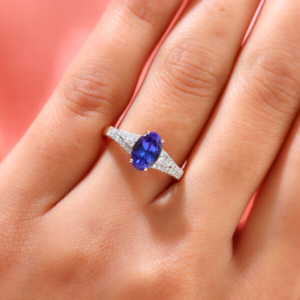 AAA Tansanit und Diamant-Ring, 585 Gelbgold  ca. 1,93 ct image number 3