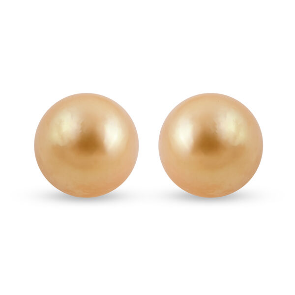 Iliana - Goldene S&uuml;dseeperlen-Ohrringe, (11-12mm), 750 Gold