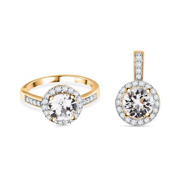 Swarovski Kristall Schmuckset 925 Silber vergoldet