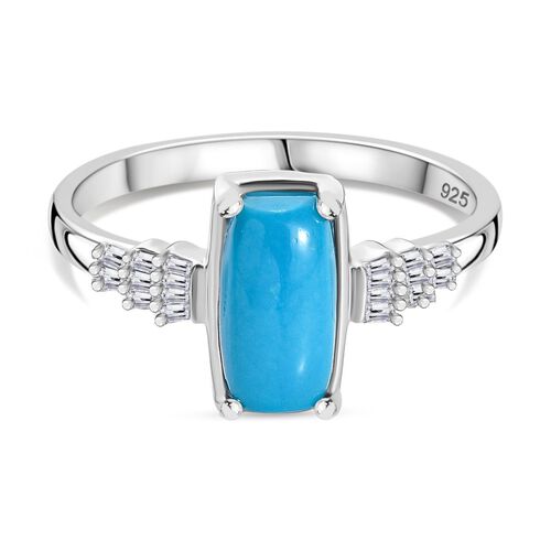 AA Sleeping Beauty Türkis und Diamant Ring - 1,67 ct. image number 0