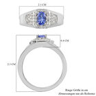 Tansanit und Zirkon Ring 925 Silber platiniert  ca. 0,84 ct image number 6