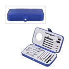 18er Set- kompaktes Maniküre Pflegeset aus Edelstahl, blau
