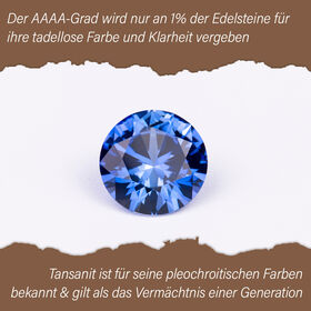 AAA Tansanit und Diamant Ring in 585 Gold - 1,13 ct.