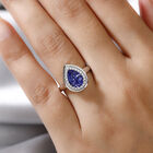 RHAPSODY Tansanit Ring mit Diamant-Halo image number 1