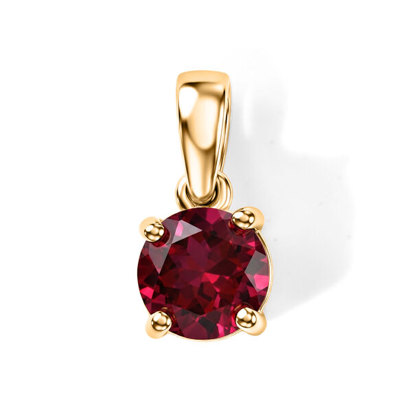 LUXURIANT DIAMOND - AAA Lab Grown Rubin Anh&auml;nger 925 Silber Gold ca. 1,37 ct.